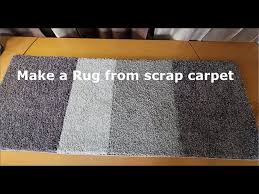 make a rug out of left over carpet