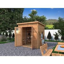 Nordic Spruce Wood Lean To Storage Shed