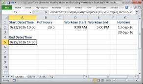 holidays in excel