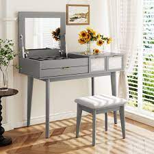 holaki elegance gray dressing table