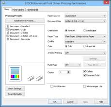 Unlike the epson l360 which is equipped with printing and scanning capabilities. Selecting Default Print Settings Epson Universal Print Driver Windows