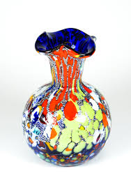 Lusia Murano Glass Vase Fantasy Blue
