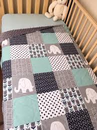 grey elephant crib bedding separate