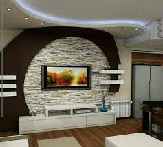 wood frame modern wall lcd tv unit rs