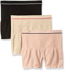 Heavenly Shapewear Damen 3 Pack Seamless Boyleg Brief Formunterhose Black Nude Pink Small Medium