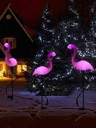 3 Peças 1 Peça Luz Solar Led Flamingo