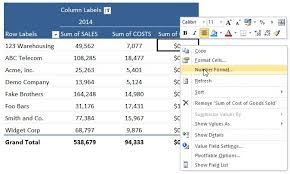 pivot table calculated field