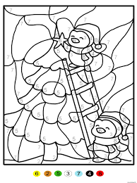 Coloriage Magique Sapin De Noel Chiffre Numero Maternelle Dessin Magique  Noel à imprimer