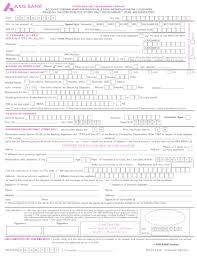 axis bank account opening form fill