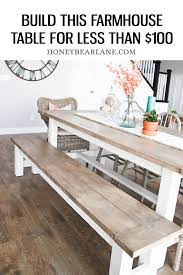 Diy Farmhouse Table And Bench