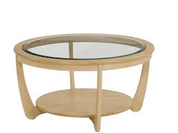Suitable for modern side coffee table in the living room, very suitable for conversation and leisure occasions in the living room, coffee table, sofa table for living room and office, white. Shades Glass Top Round Coffee Table In Oak By Nathan Furniture Forrest Furnishing Glasgow S Finest Furniture Store