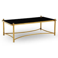 Orion Black Glass Top Coffee Table With