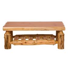 Rectangular Log Coffee Table 60 Inch