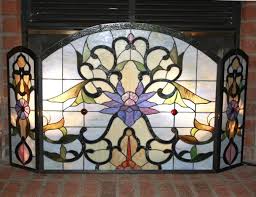 Style Stained Glass Fire Place