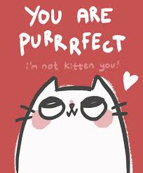 Don't worry, click here to. The Confetti Room 6 Valentine S Day Cat Pun Printables Cat Puns Cute Puns Cat Quotes