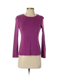 Details About Talbots Women Purple Long Sleeve T Shirt Sm Petite