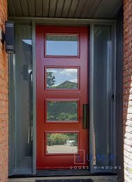 Red Steel Door With Grey Frame Luma