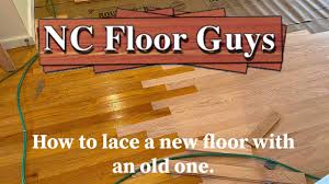 how to lace in a new floor with an old