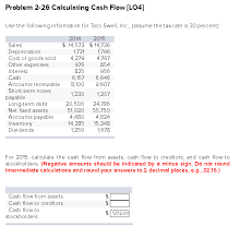 Solved Problem 2 26 Calculating Cash Flow Lo4 Use The F