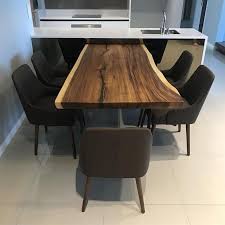 For modern decor, an eight seater square dining table would be perfect. Arturo Lucia Melanie Dining Set 4 Seater Dining Set Dining Table Dining Chairs Solid Wood Table Fabric Chairs Free Shipping To West Malaysia Building Materials Online