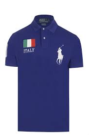 italy polo shirt blue