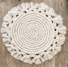 round placemat charger handmade macrame