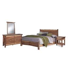 forest retreat brown teak wood king bed