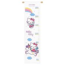 Vervaco Counted Cross Stitch Height Chart Hello Kitty And Rainbow