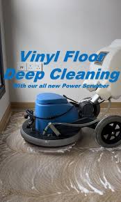 vinyl hard floor deep machine cleaning