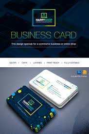 Business Card For E Commerce Or Online Shop Shopping Mall Business Card Corporate Identity Template