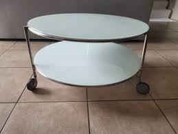 Ikea Strind Round Glass Coffee Table