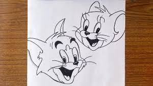 how to draw tom and jerry easy step by