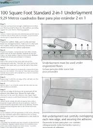 trafficmaster standard underlayment for