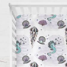jellyfish bedding crib sheet fish