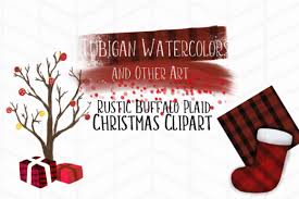 Rustic Buffalo Plaid Christmas Graphic By Tubiganart Creative Fabrica In 2020 Buffalo Plaid Christmas Plaid Christmas Silhouette Design Studio
