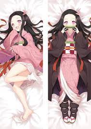 Amazon.com: BGOmakeit Demon Slayer Peach Skin 150cm x 50cm Body Pillowcase  Anime Pillow Cover only (Kamado Nezuko) : Home & Kitchen