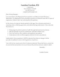 Sample Cover Letters For New Graduate Nurses Example Of Letter