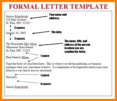 Printable Formal Letter Template Format   Sample Pinterest