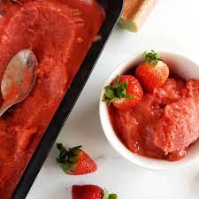strawberry and rhubarb sorbet sugar