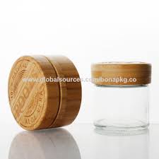 Cosmetic Bamboo Lid Glass Jar 50g