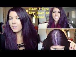 Semi permanent hair dye on dark brunette wavy hair. How I Dye My Hair Purple Without Bleach Vlog Youtube Dark Hair Dye Purple Hair Purple Hair Without Bleaching