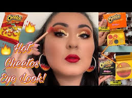 flaming hot cheetos makeup look you