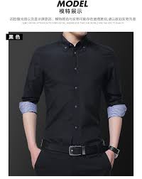 New Mens Casual Long Sleeved Shirt Business Cotton Youth