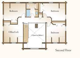 bedroom log cabin floor plans