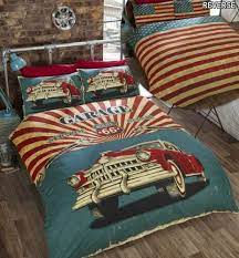 Set Usa Flag Classic Car Bedding Set