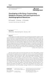 autobiographical reasoning is constitutive for narrative identity autobiographical reasoning is constitutive for narrative identity the role of the life story for personal continuity request pdf