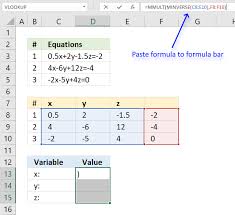 Solve Simultaneous Linear Equations