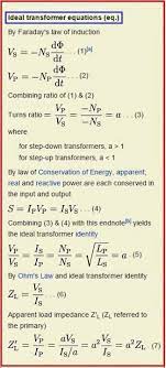 Ideal Transformer Equations Eq Eee