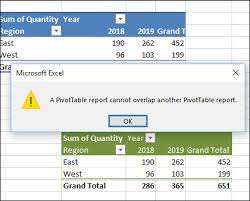 excel pivot table errors