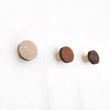 Colored Wood Wall Hangers Birch Round